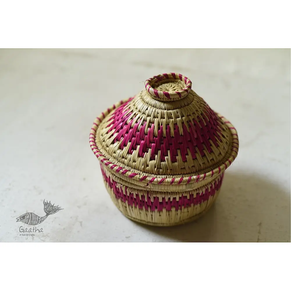 Moonj Grass handicraft storage basket