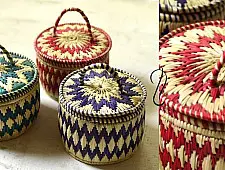 Moonj Grass Basket | Storage basket / Roti box ( Three colour options )