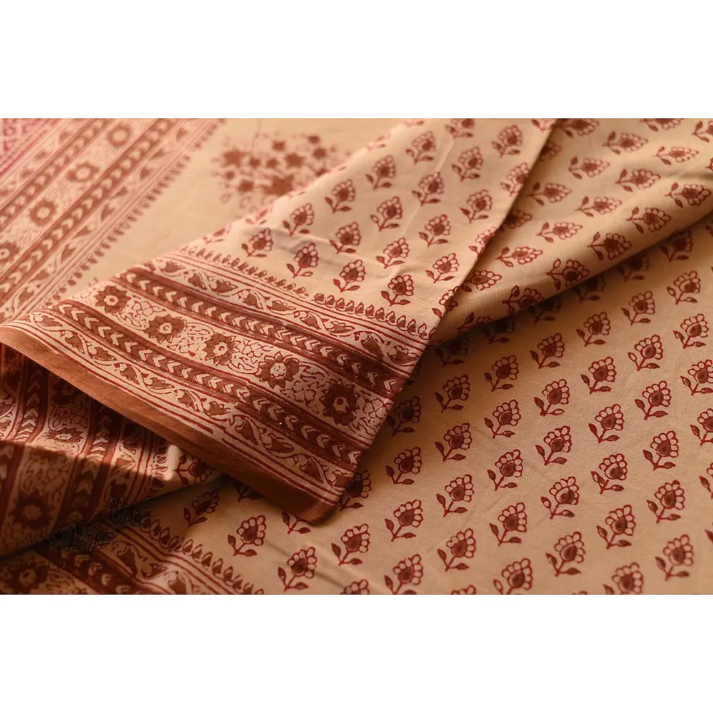 Shop Gamthi Block Print pure cotton saree