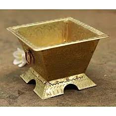 Ahar ✽ Brass ~ Havankund ( 5" x 5" x 3.2" Small )
