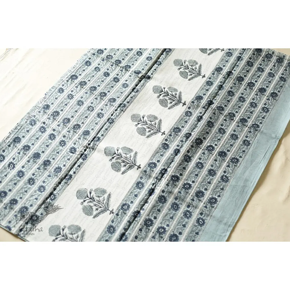 Traditional Design Bagru Saree | White colour