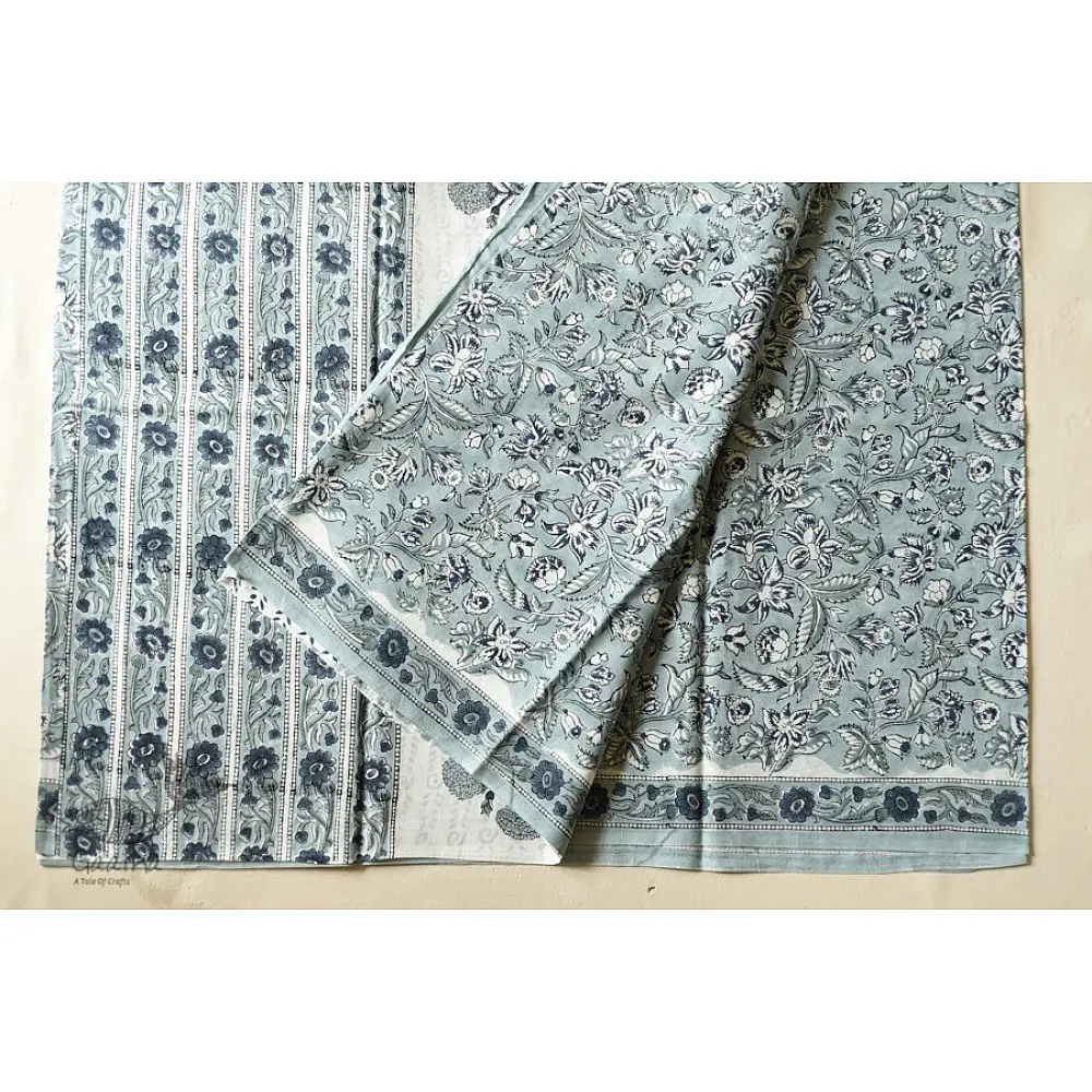 Traditional Design Bagru Saree | White colour