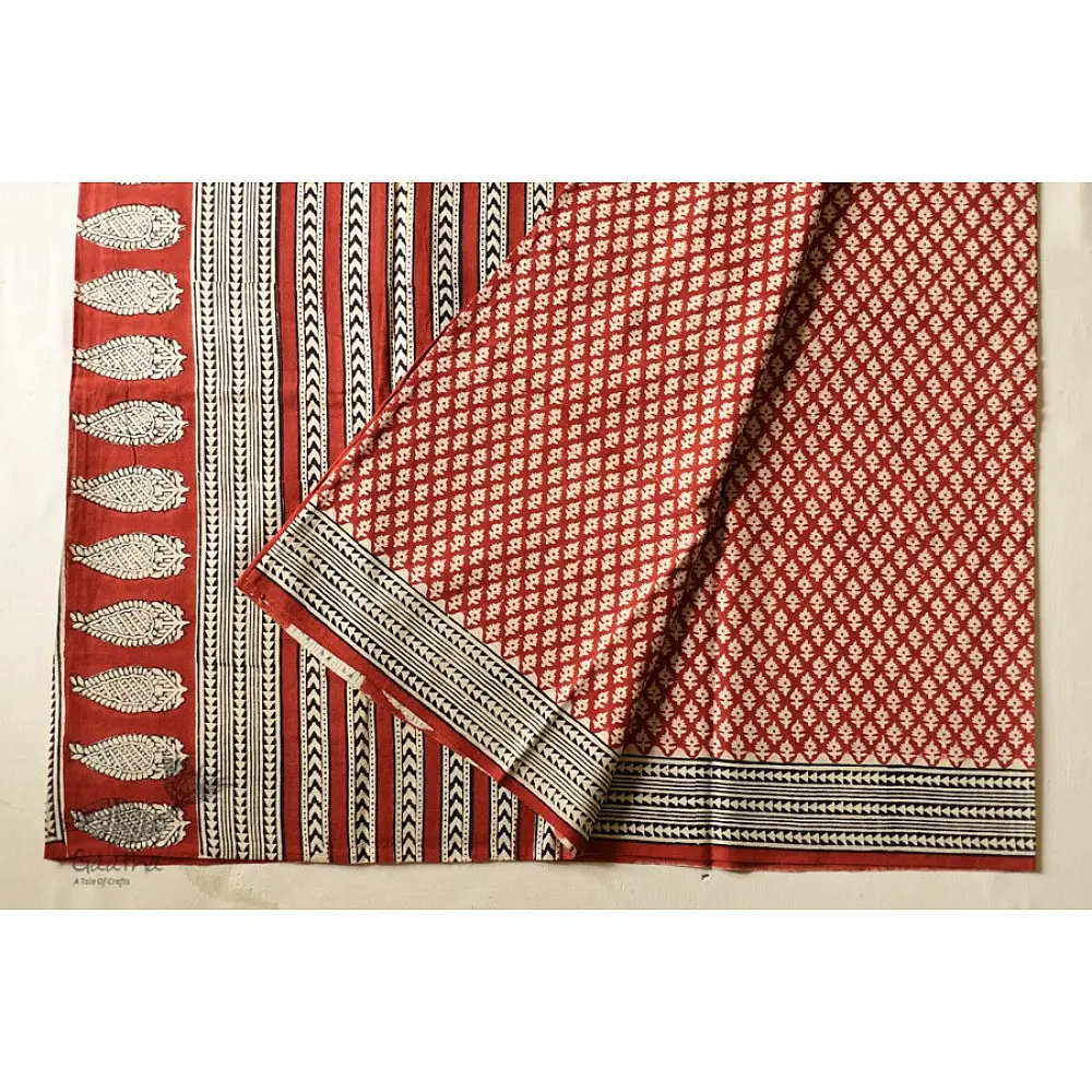 shop Bagru Block Printed Cotton Saree