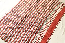 Indigenous Impressions | Bagru Cotton Red Saree - Block Printed