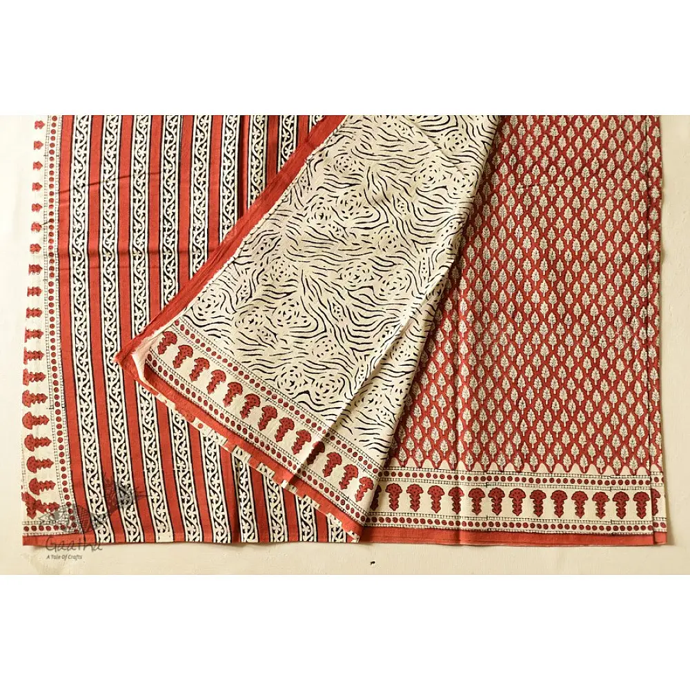 shop handmade Cotton Red Saree