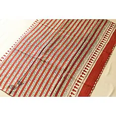 Indigenous Impressions | Bagru Block Printed Cotton Red Saree