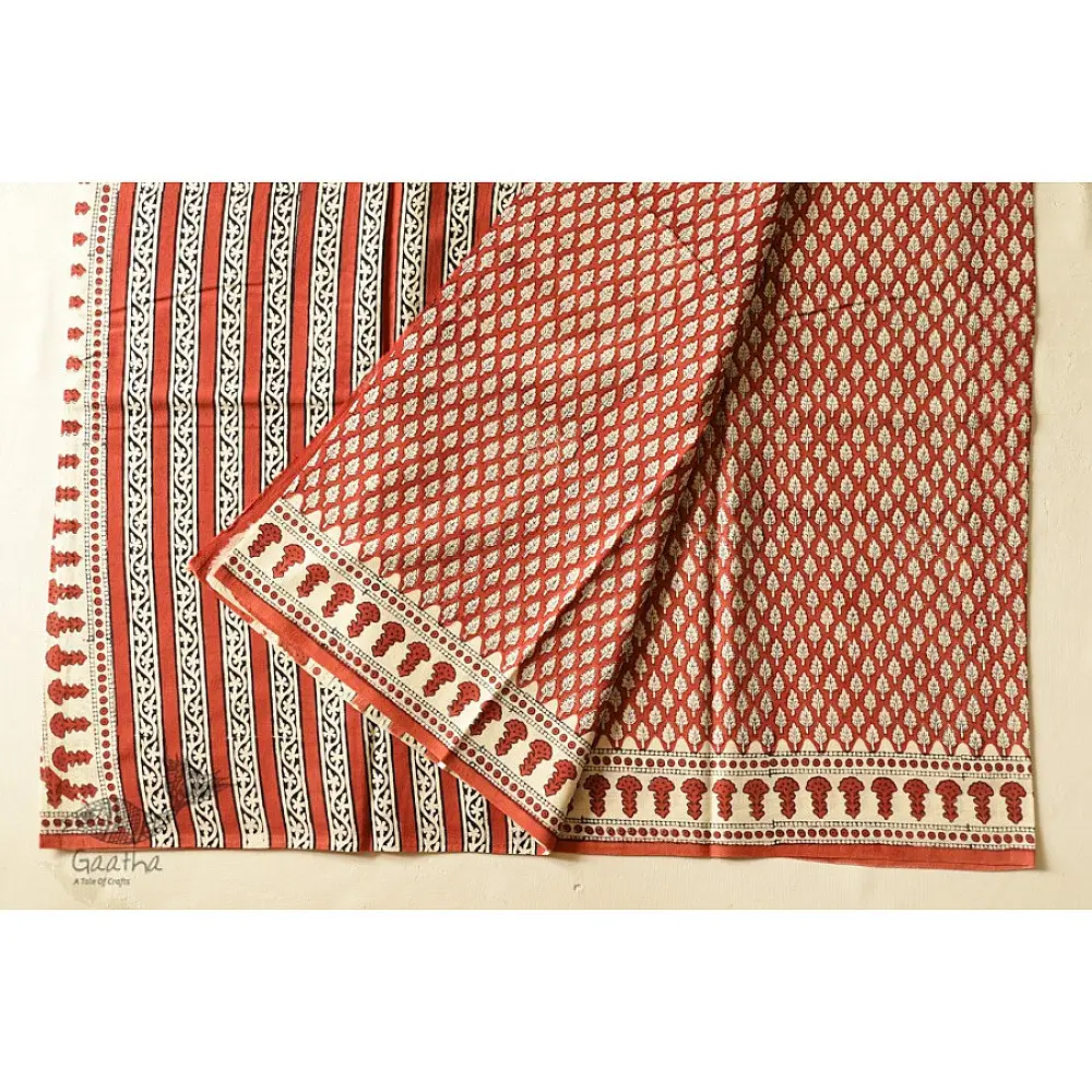 shop handmade Cotton Red Saree