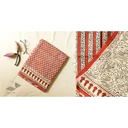 Indigenous Impressions | Bagru Block Printed Cotton Red Saree