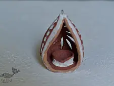 Maati Ka Kaam ‡ Terracotta Hanging Lamp / Diya (6" x 5" x 3.5") ‡ 20