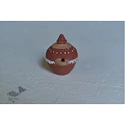 Maati Ka Kaam ‡ Terracotta Magic Oil Lamp / Diya (3.5" x 4.5" x 4") ‡ 22