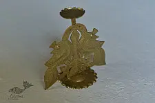 Ahar ✽ Brass ~ Peacock Candle Stand (5.5" x 5.5" x 3") ✽ 30