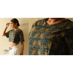 Hand Block Printed ✩ Vegetable Dyed - Ajrakh Cotton Crop Top