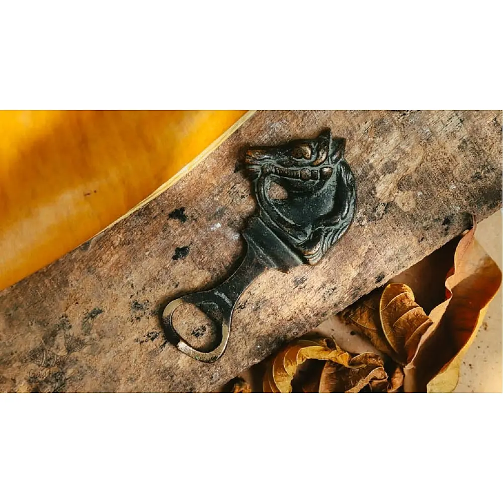 Antique Finish Brass . Bottle Opener - 4.5 x 2 ❋ D