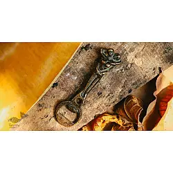 Antique Finish Brass . Bottle Opener - 4" x 1.2" ❋ H