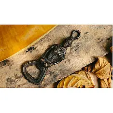 Antique Finish Brass . Bottle Opener - 5.5" x 1.9" x 0.8" ❋ A