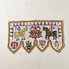 Prachin . प्राचीन | Bead Work ~ Antique Wall Hanging - G