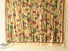 Pushparam . पुष्पारम | Kantha Tussar Silk Dupatta ~ Bamboo Embroidered