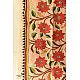 Kantha Tussar Silk Hand Embroidered Dupatta ~ Red Flowers All Over