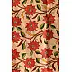Kantha Tussar Silk Hand Embroidered Dupatta ~ Red Flowers All Over