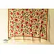Kantha Tussar Silk Dupatta ~ Hibiscus Flowers Embroidered