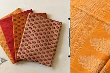 Eshana ~ Gaamthi Printed Pure Cotton Saree ( Four Options ) - L