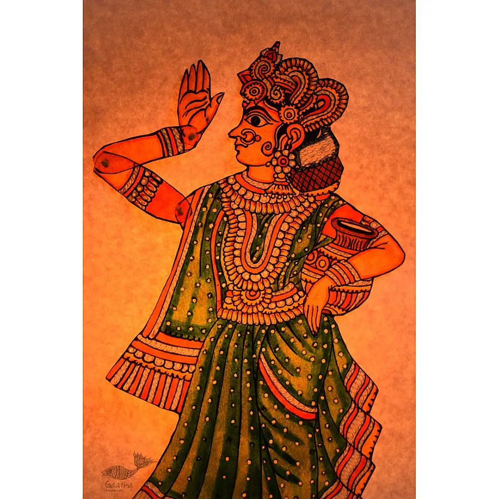 shop leather puppet - handmade Dancer Radha