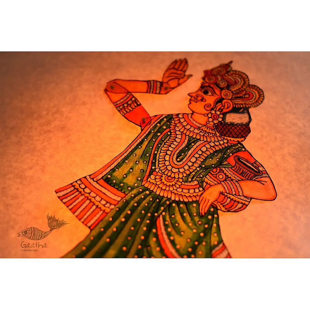 shop leather puppet - handmade Dancer Radha