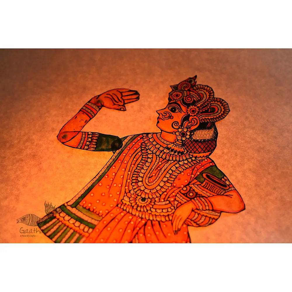 shop leather puppet - handmade radha