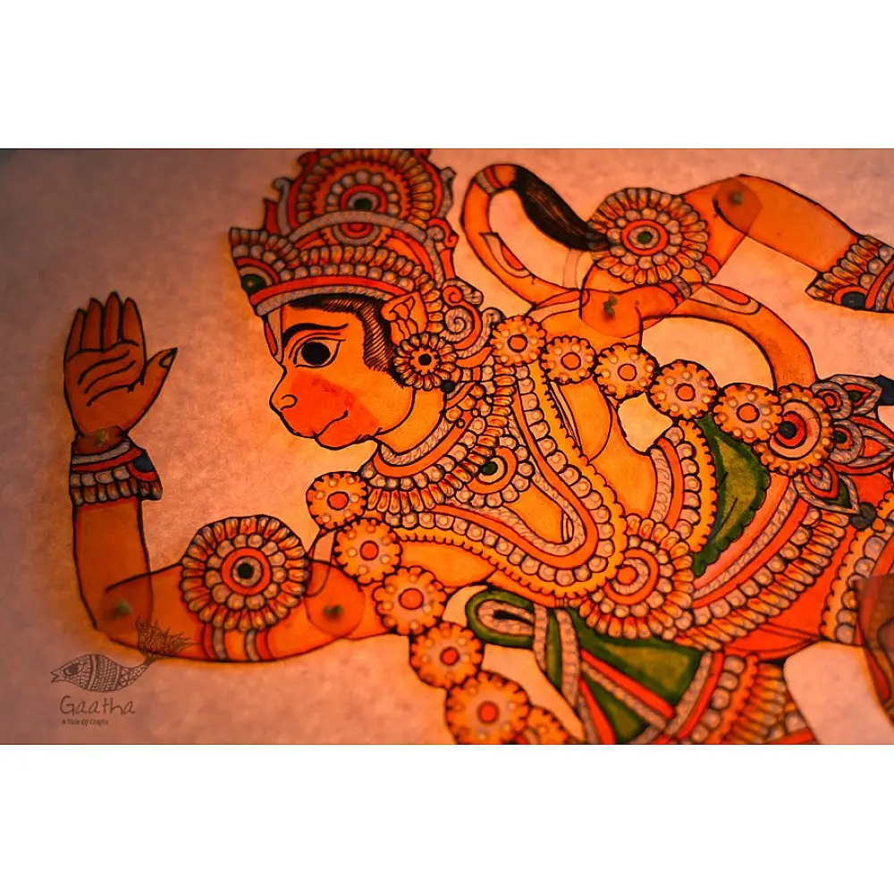 shop leather puppet - handmade hanuman