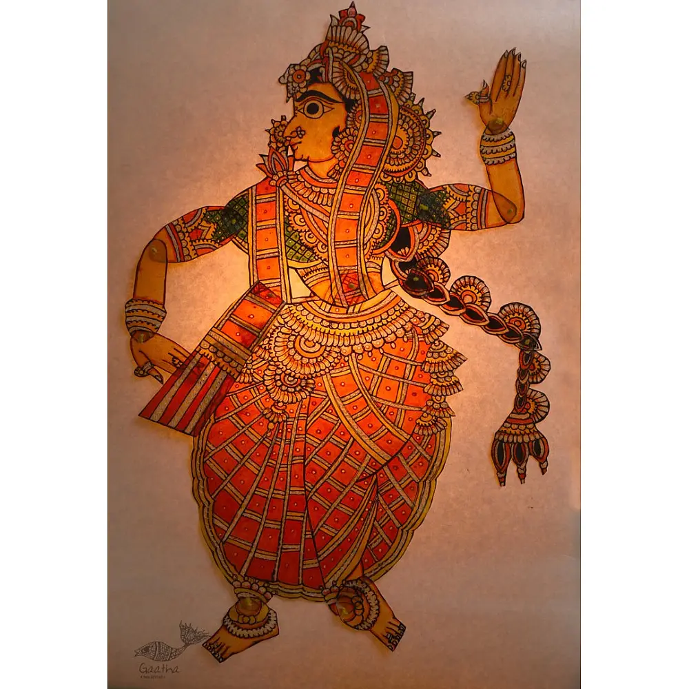 shop leather puppet - handmade female dancer
