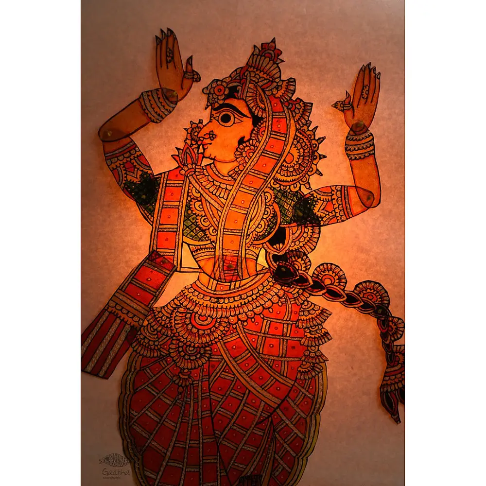 shop leather puppet - handmade female dancer
