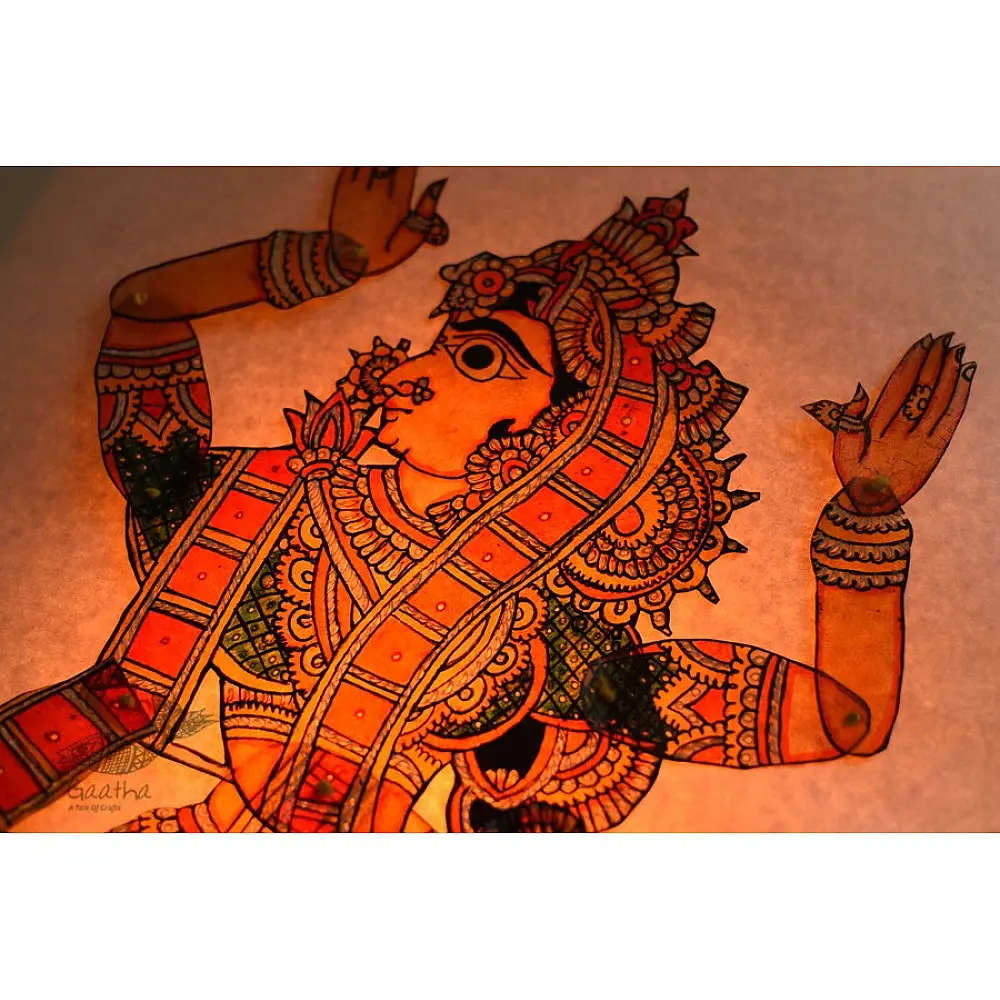 shop leather puppet - handmade female dancer