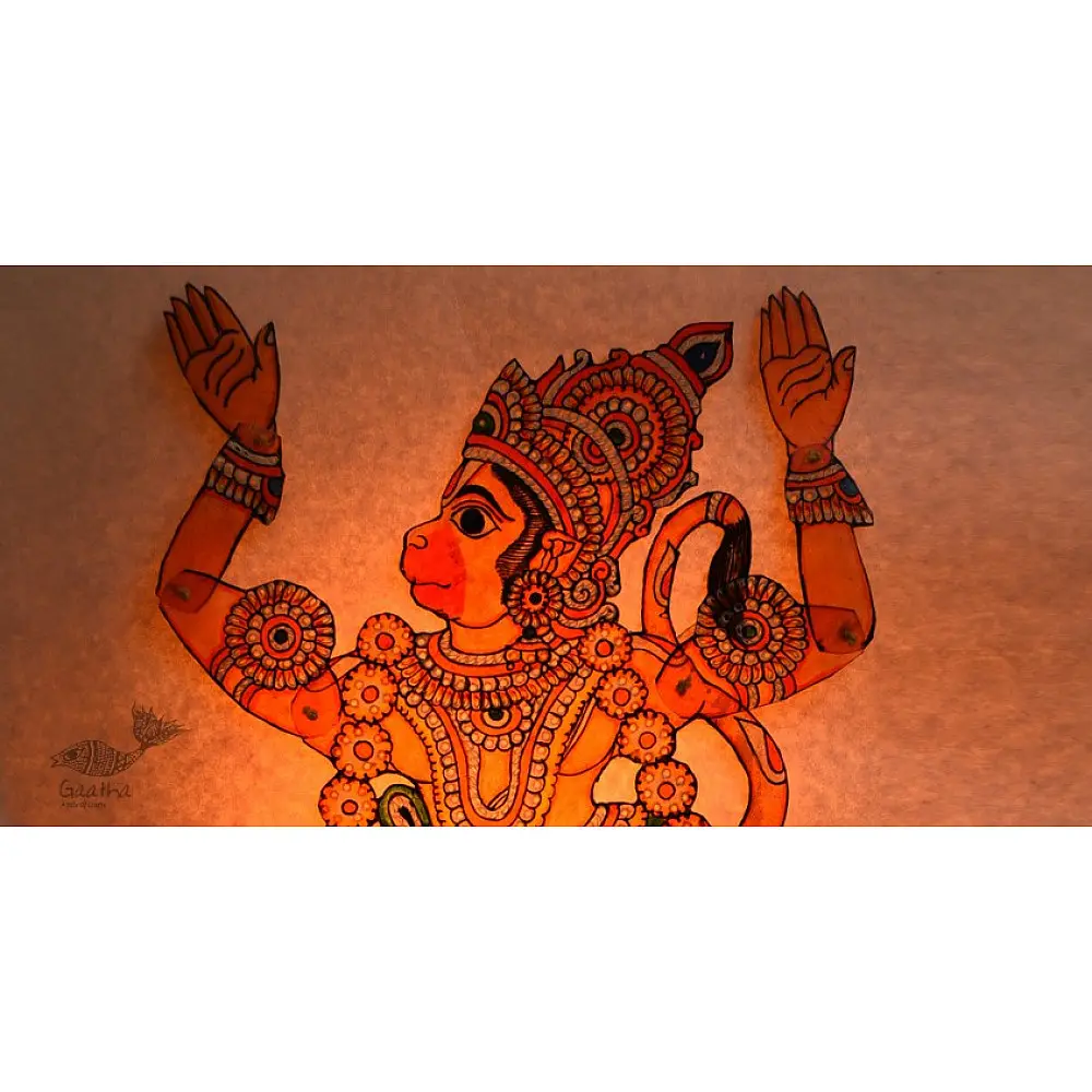 shop leather puppet - handmade hanuman