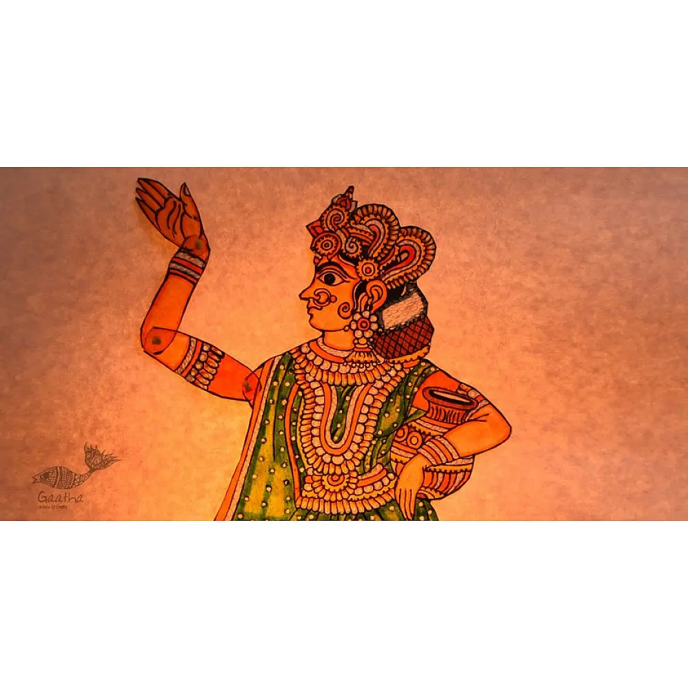 shop leather puppet - handmade Dancer Radha