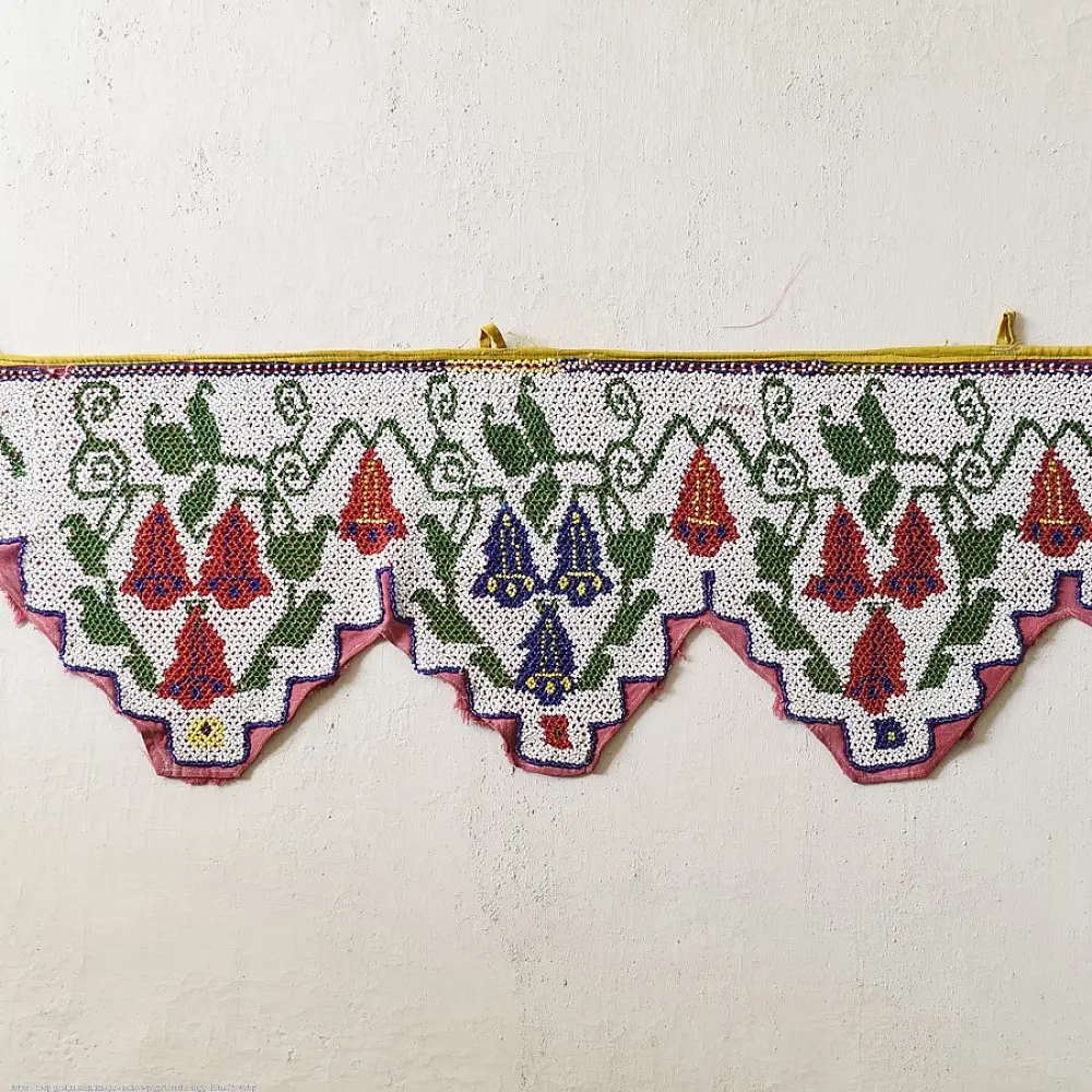 Antique Bead Hanging Toran - Flower Motif