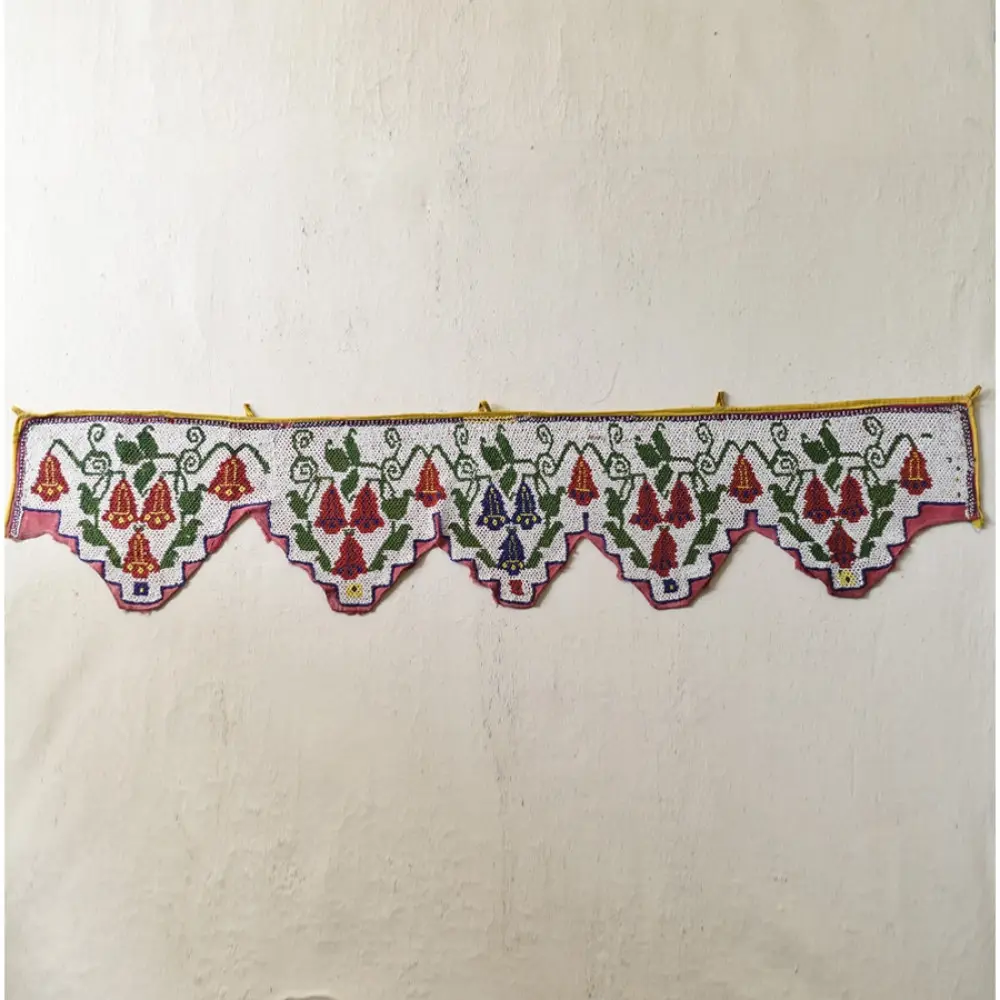 Antique Bead Hanging Toran - Flower Motif