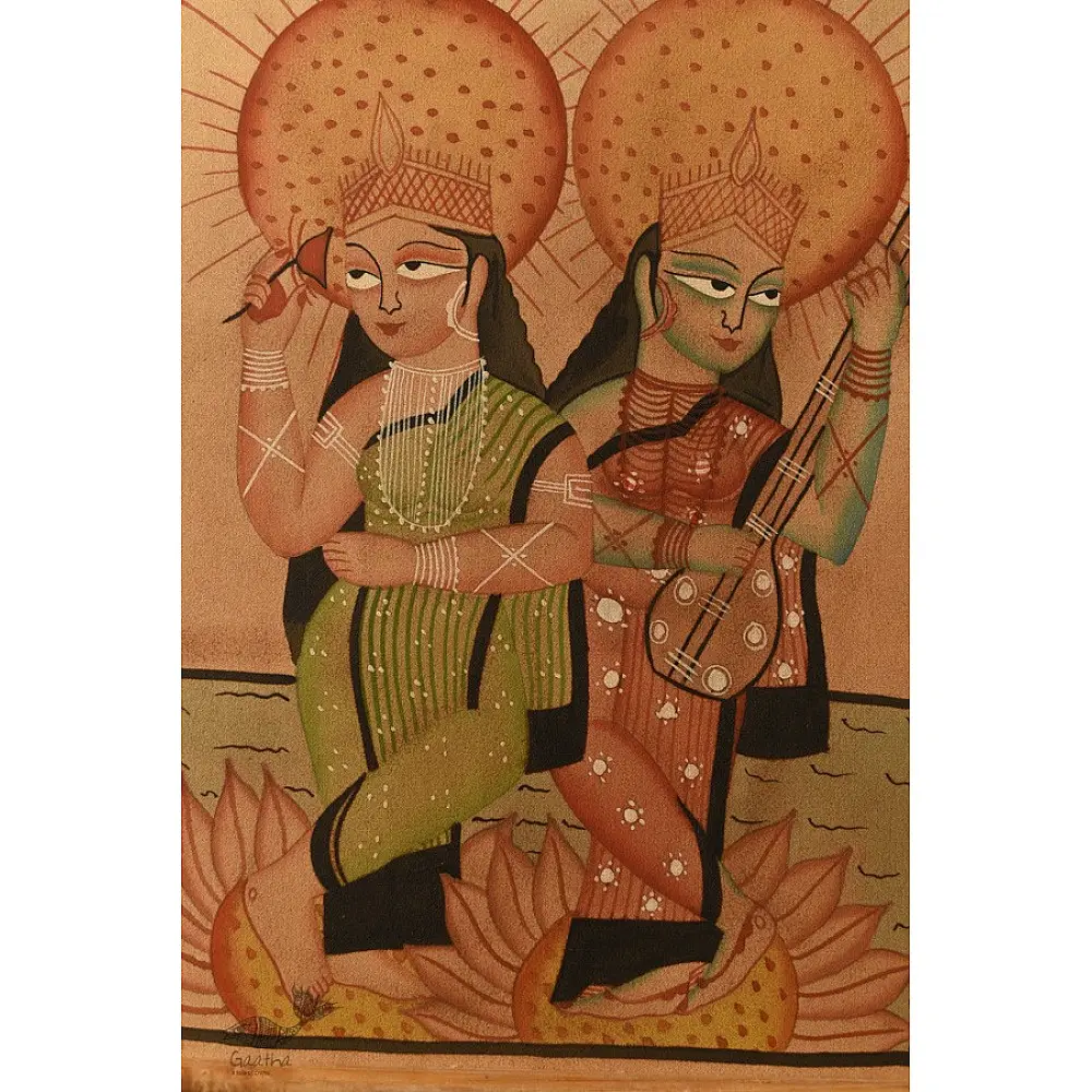 canvas kalighat original paining 
