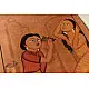 original kalighat painting on handmade canvas