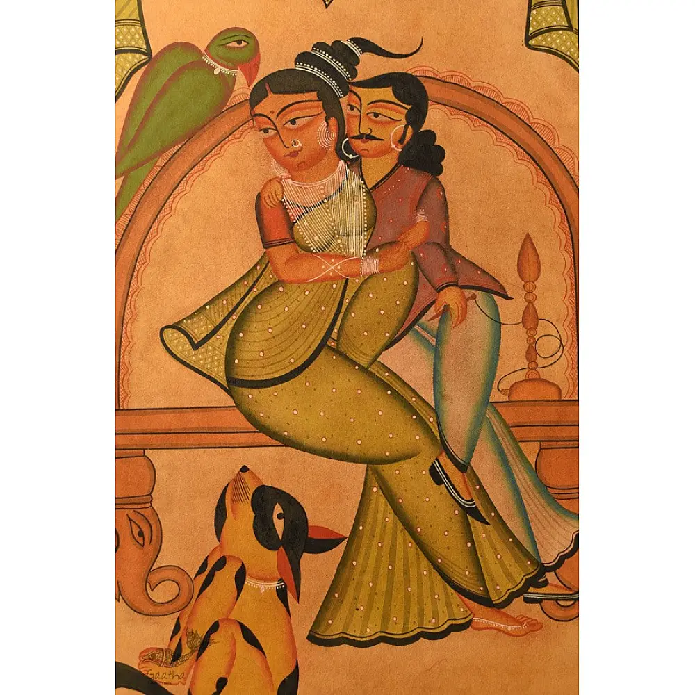 painting on canvas kalighat painting