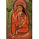original kalighat painting gauri with ganesh