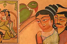 Kalighat Painting | Husband Wife