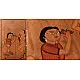 original kalighat painting on handmade canvas