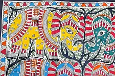 Madhubani painting | Elephants