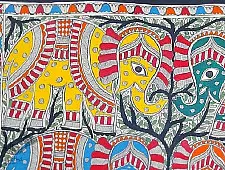 Madhubani painting | Elephants