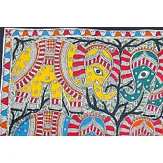 Madhubani painting | Elephants
