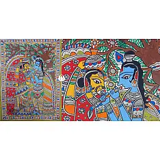 Madhubani painting | Radhe Krishn