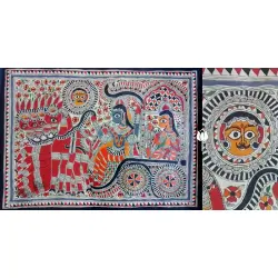 Madhubani painting | Ramachandra With Sita