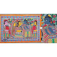 Madhubani painting | Sita & Ram