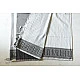 Traditional Bengali cotton Saree  - White With Black Stripes