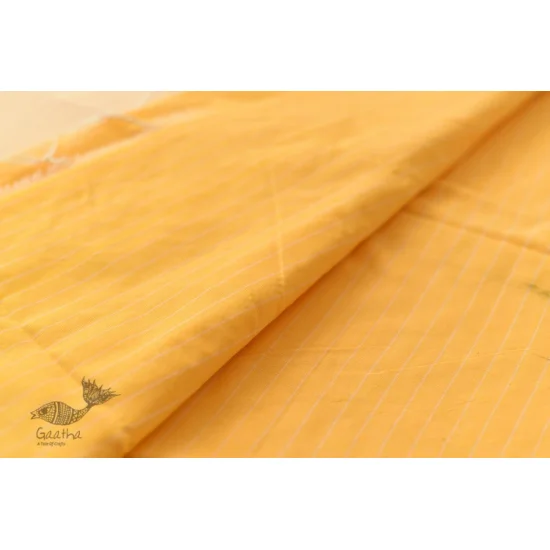 Traditional Bengali cotton Light Yellow saree